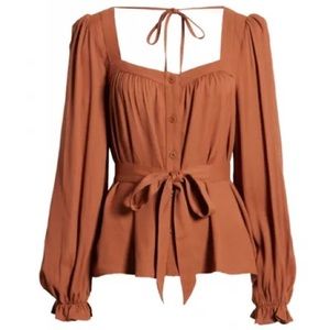 Reformation Bruno Top in Cinnamon Size Medium